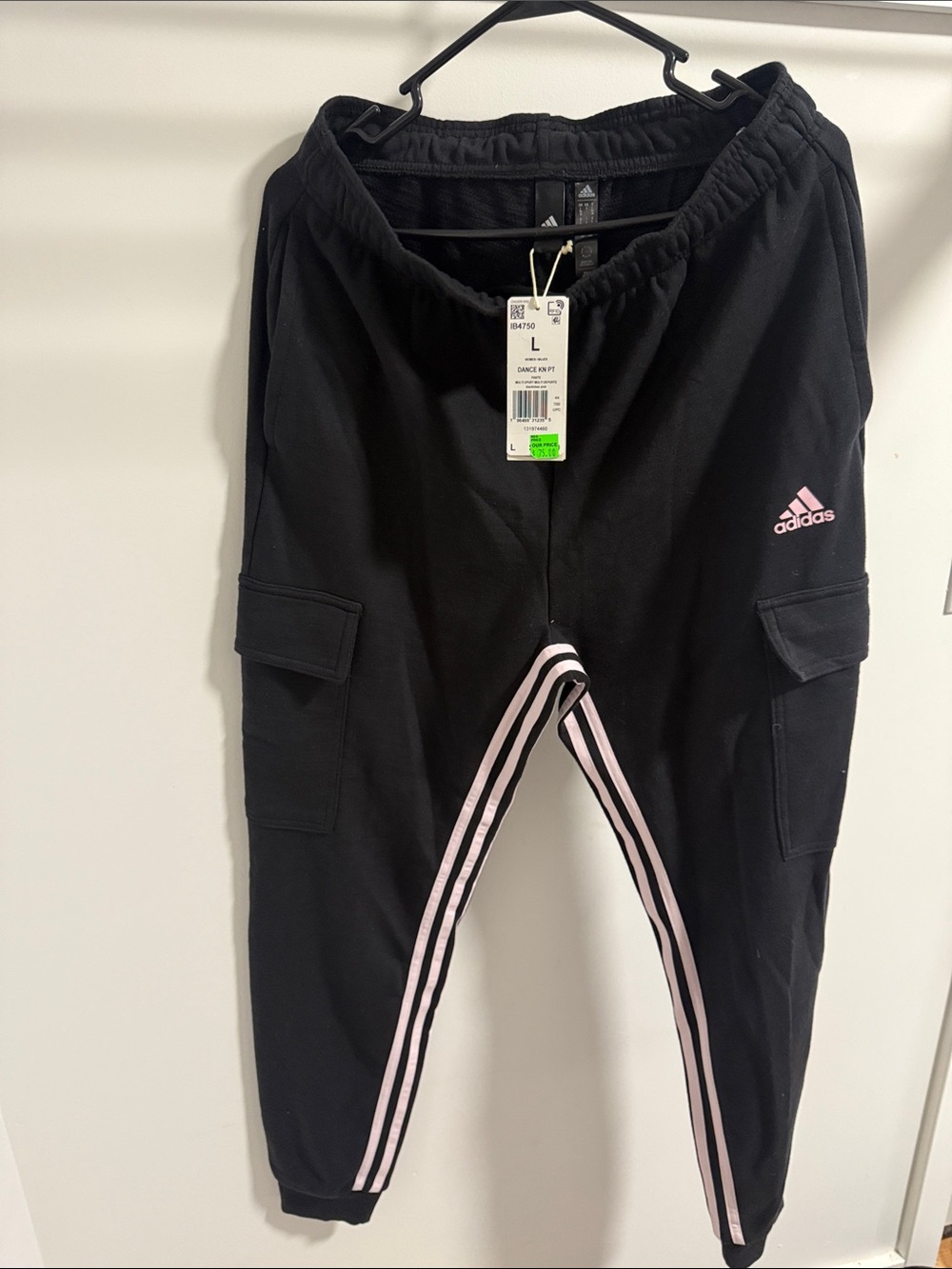 Adidas Women’s Jogger Pants with Pink Stripes